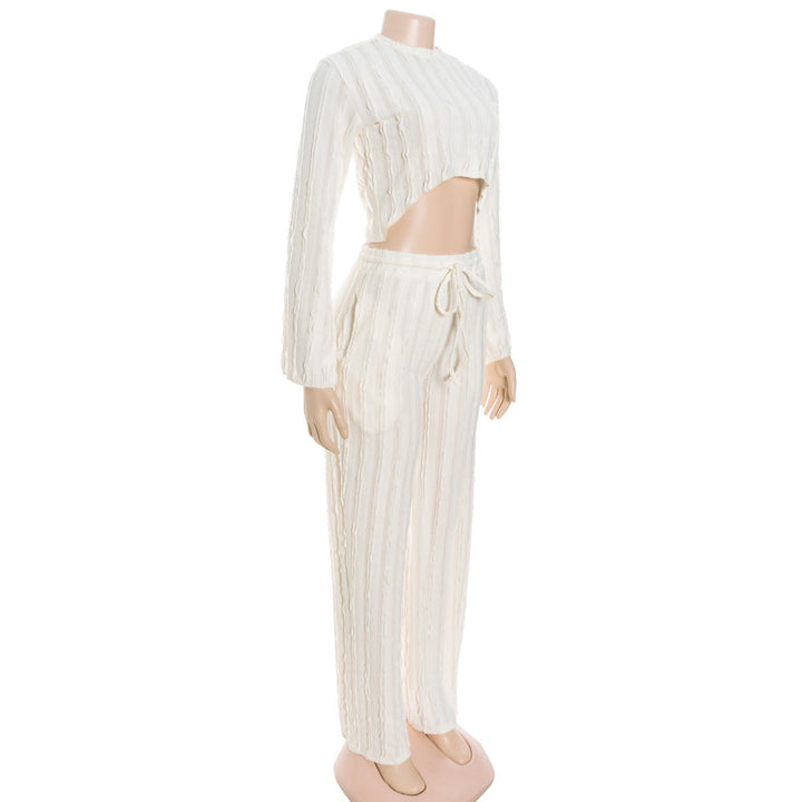 Long sleeve crewneck crop pant set  | Festival Outfits Women
