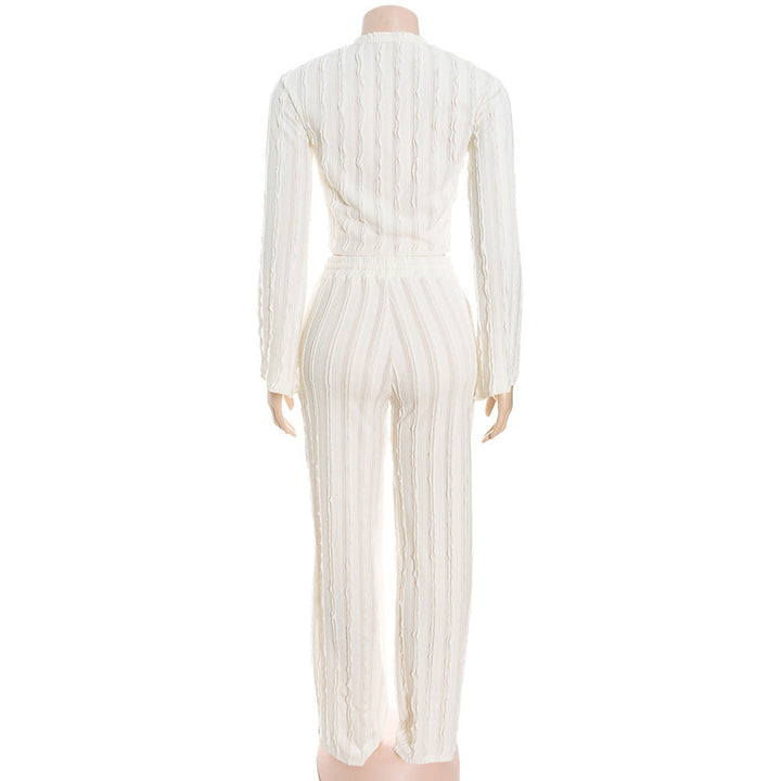 Long sleeve crewneck crop pant set  | Festival Outfits Women