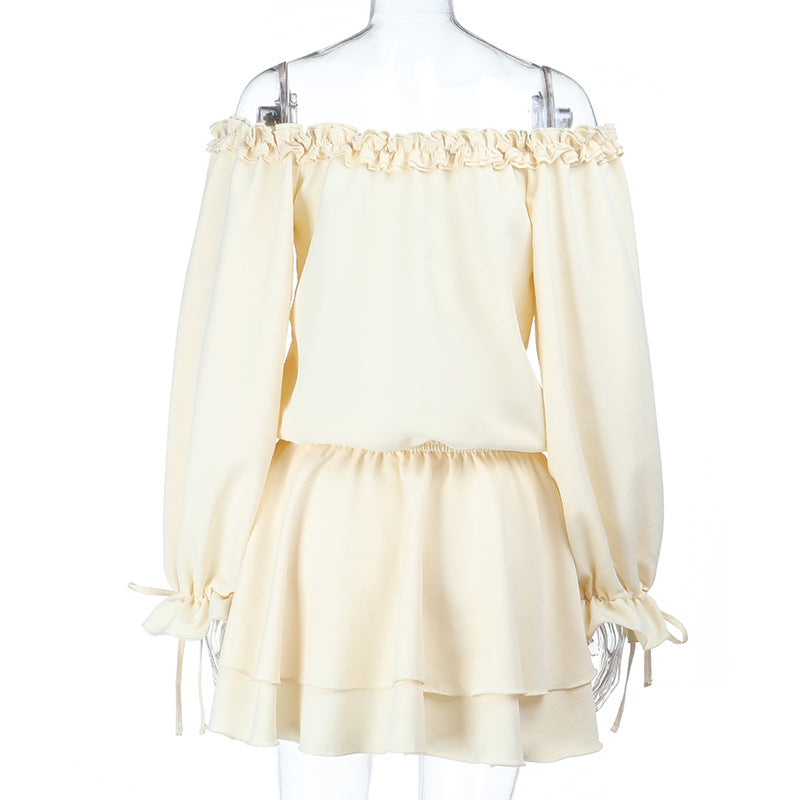 Long sleeve v neck drawstring mini dress  | Festival Outfits Women