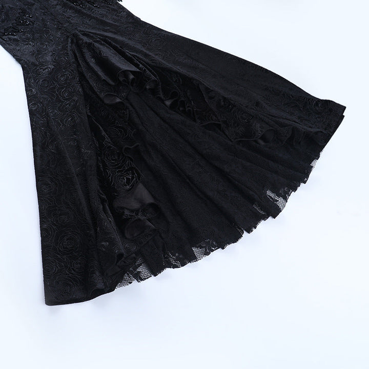 Velvet lace hem tassels maxi skirt  | Festival Outfits Women