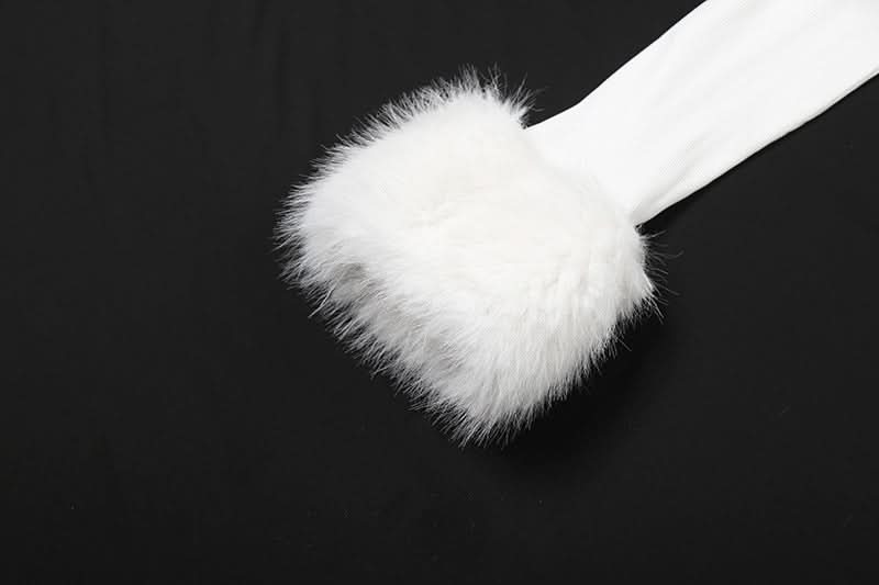 Off shoulder long sleeve fluffy mini dress  | Festival Outfits Women