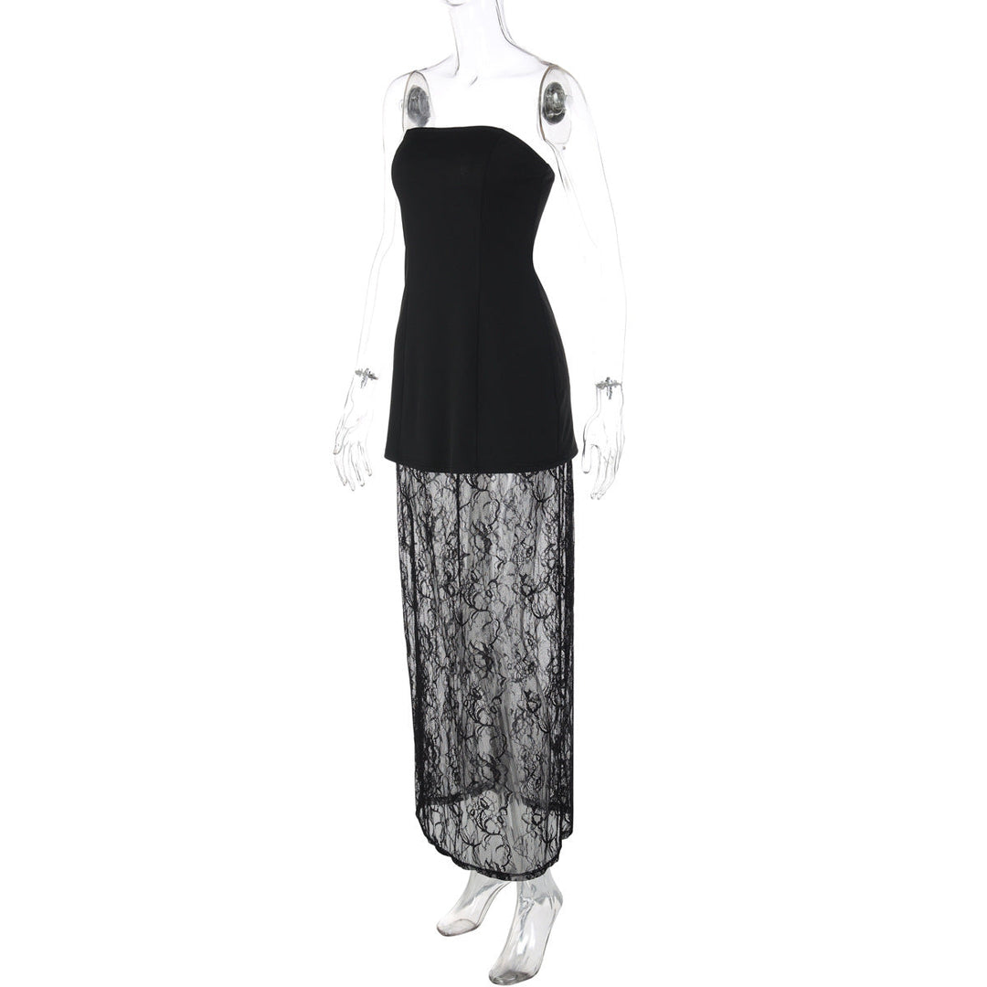 Lace backless tube maxi skirt set  | Festival Outfits Women