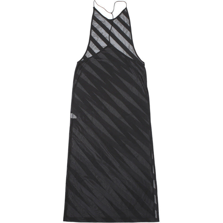 V neck mesh high slit see through backless maxi dress  | Festival Outfits Women-final-sale