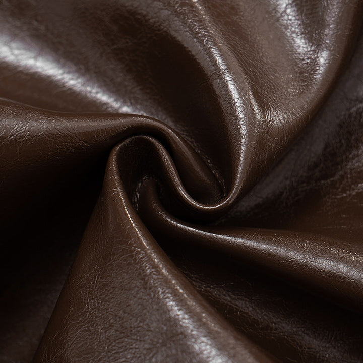 PU leather A line zip-up solid mini skirt Cargo Mini Skirt  | Festival Outfits Women