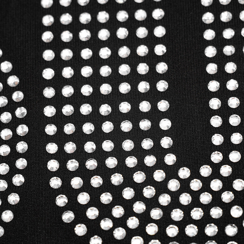 Beaded letter crewneck long sleeve top  | Festival Outfits Women