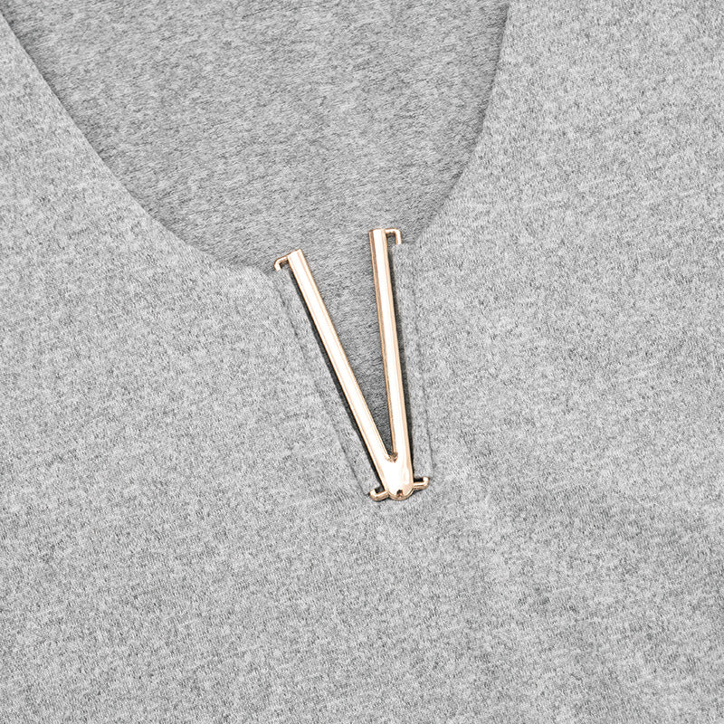 Long sleeve solid v neck top  | Festival Outfits Women-final-sale