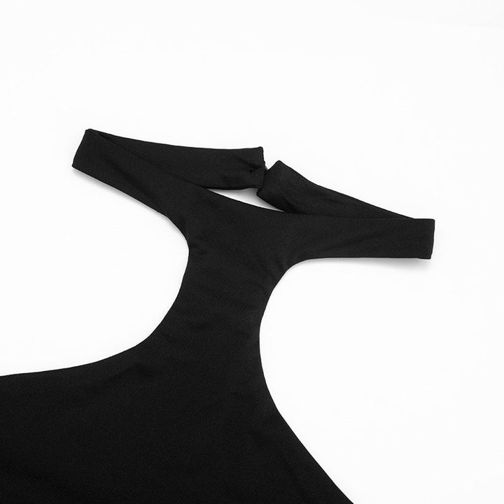 Halter button hollow out backless romper  | Festival Outfits Women