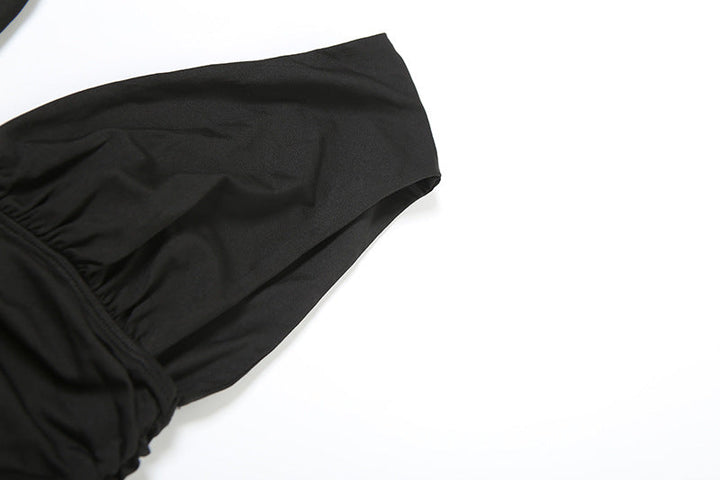 V neck ruched solid short pant set  | Festival Outfits Women