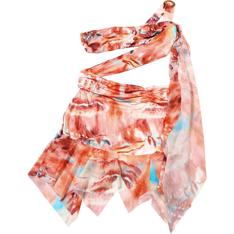 One shoulder irregular hollow out cut out mini dress  | Festival Outfits Women