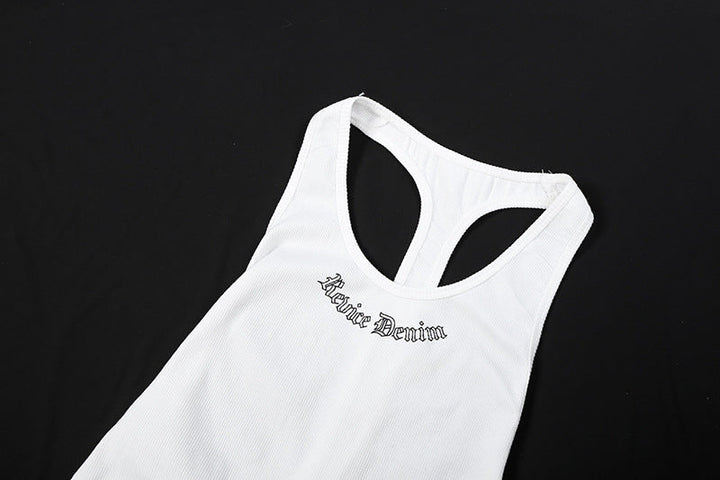 U neck hollow out letter pattern cut out mini dress  | Festival Outfits Women