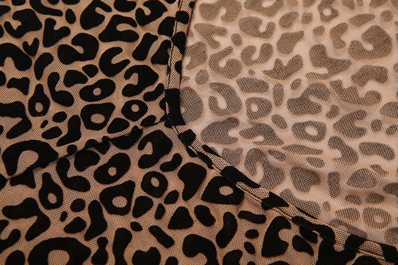 Halter backless leopard print jumpsuit  | Festival Outfits Women