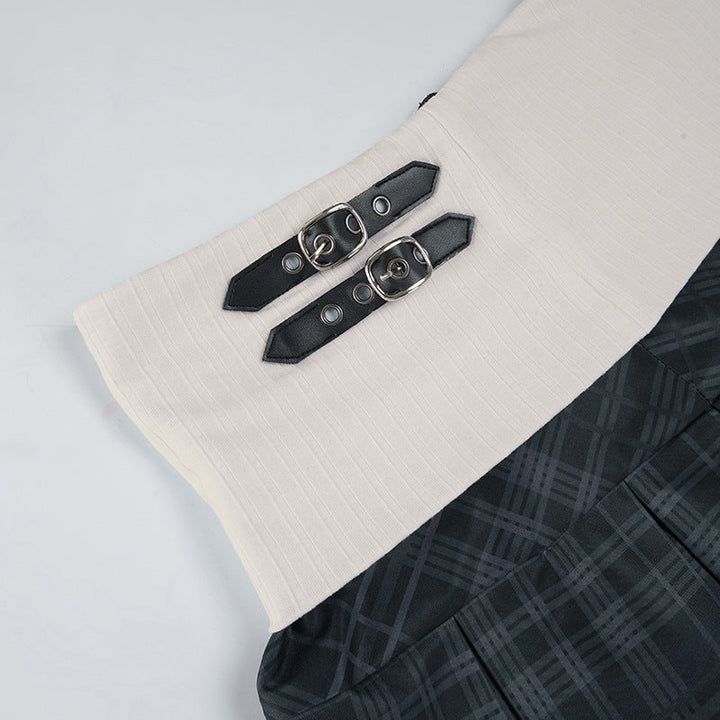 Pleated plaid zip-up mini skirt  | Festival Outfits Women