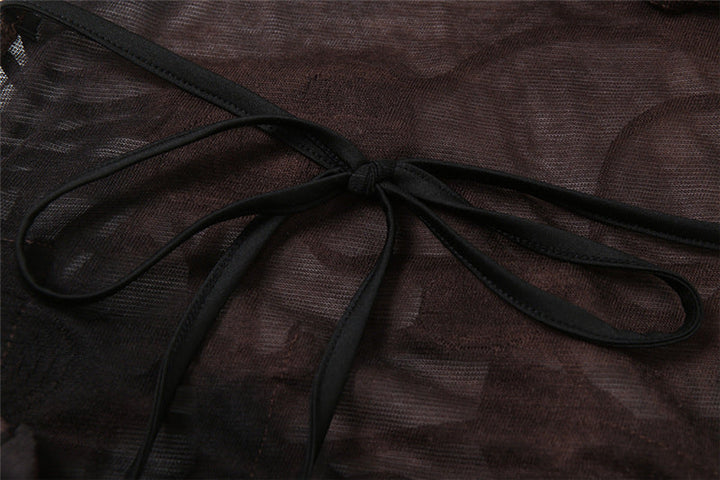 Halter backless tie dye ruffle mini dress  | Festival Outfits Women