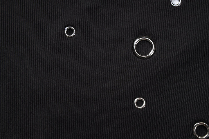 Ribbed square neck hollow out solid tank cut out top  | Festival Outfits Women