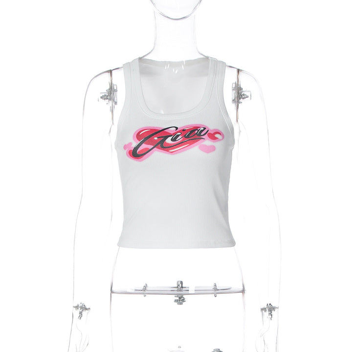 Sweetheart pattern u neck tank top  | Festival Outfits Women