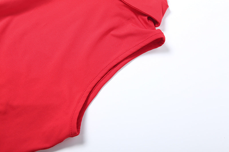 High neck ruched hollow out cut out mini dress  | Festival Outfits Women