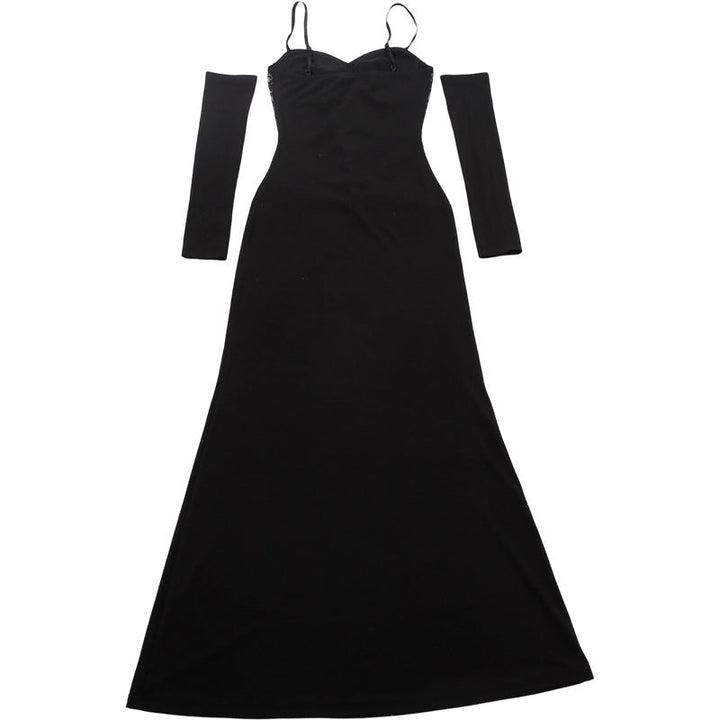 Lace up ruched corset cami maxi dress  | Festival Outfits Women