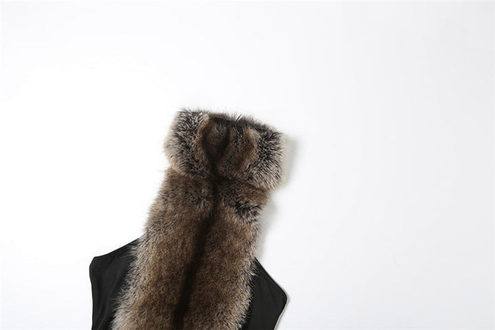 Halter fluffy backless mini dress  | Festival Outfits Women