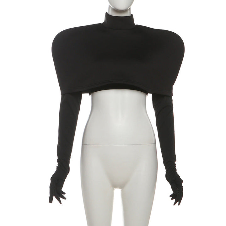 High neck 2 piece solid crop top  | Festival Outfits Women