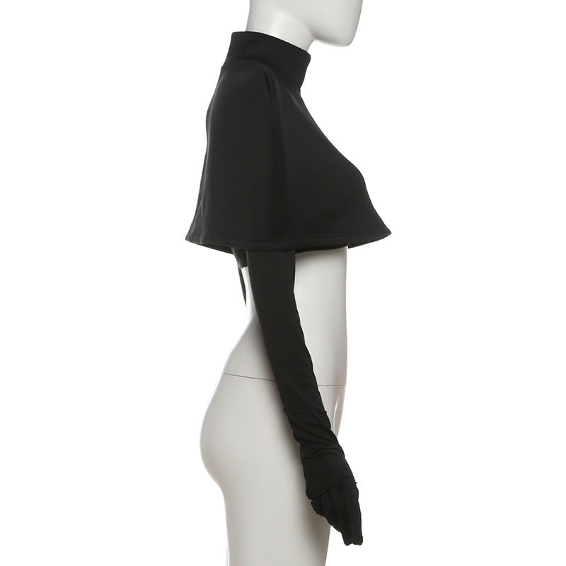 High neck 2 piece solid crop top  | Festival Outfits Women