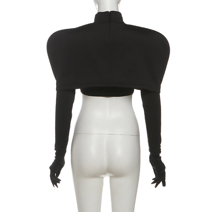 High neck 2 piece solid crop top  | Festival Outfits Women