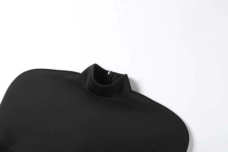 High neck 2 piece solid crop top  | Festival Outfits Women