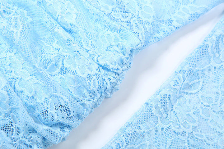 Long sleeve off shoulder lace ruched maxi dress  | Festival Outfits Women