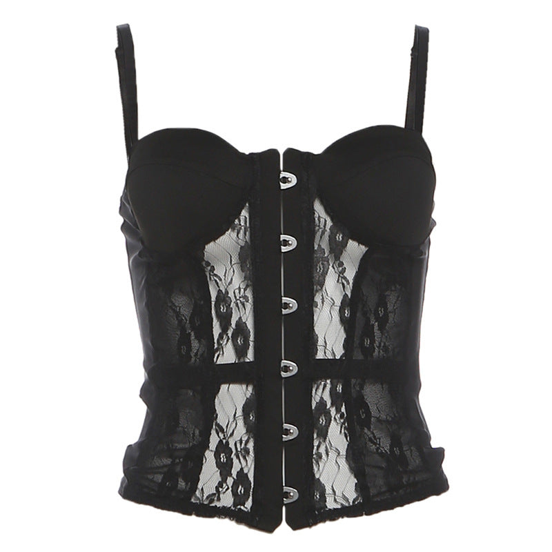 Padded button lace cami top  | Festival Outfits Women