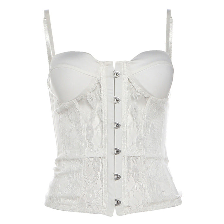 Padded button lace cami top  | Festival Outfits Women