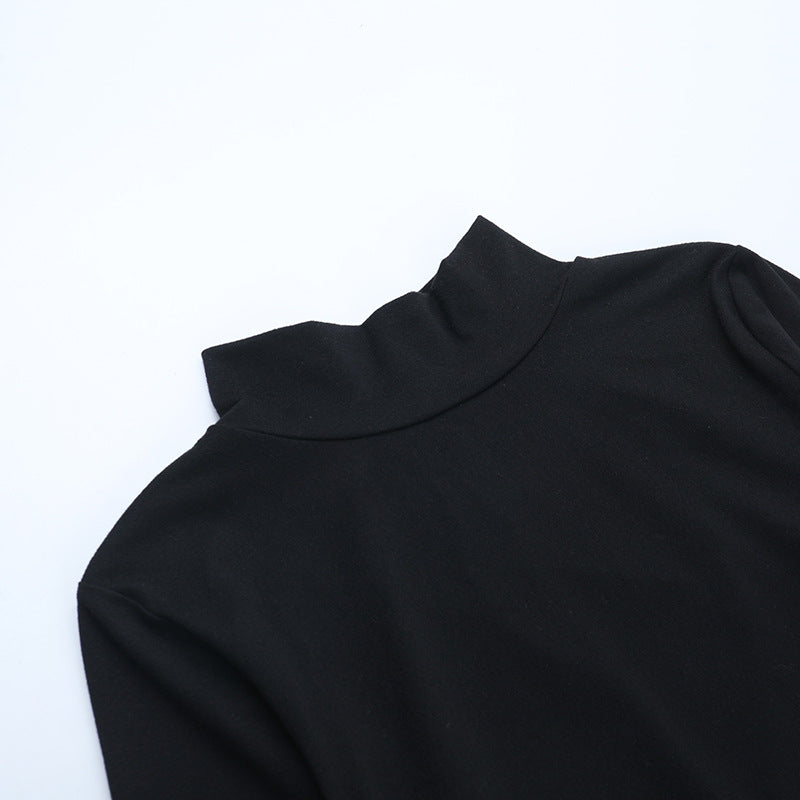 Long sleeve backless button high neck bodysuit  | Festival Outfits Women