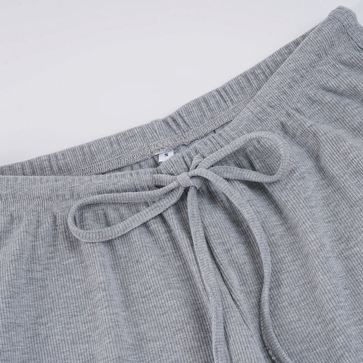 Long sleeve crewneck button self tie pant set  | Festival Outfits Women