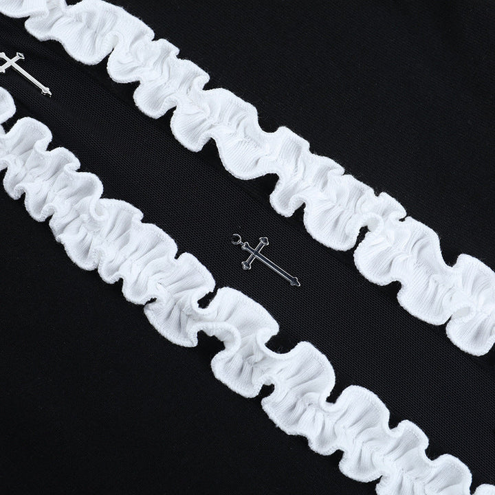 Halter long sleeve ruffle top  | Festival Outfits Women