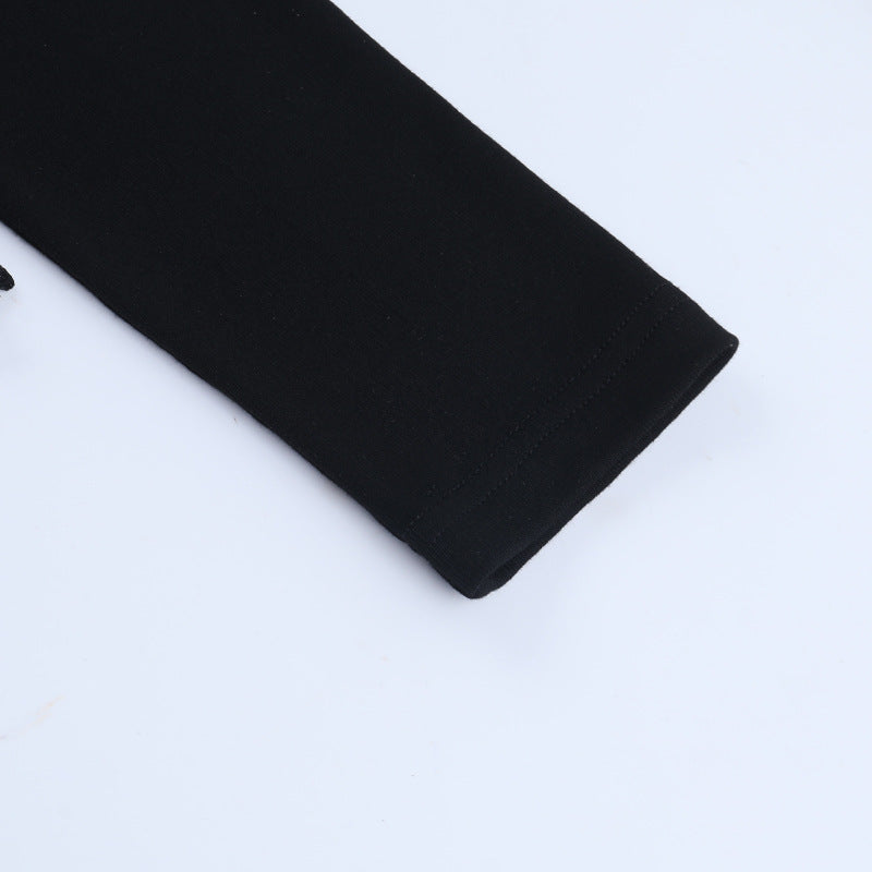 High neck long sleeve hollow out lace hem button cut out top  | Festival Outfits Women