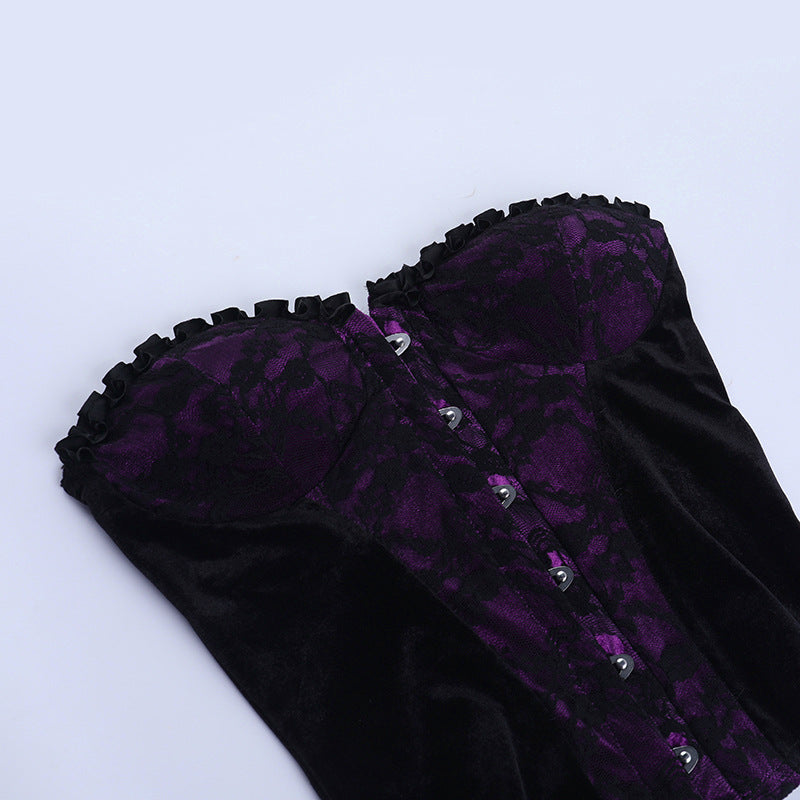 Sweetheart neck lace hem button top  | Festival Outfits Women