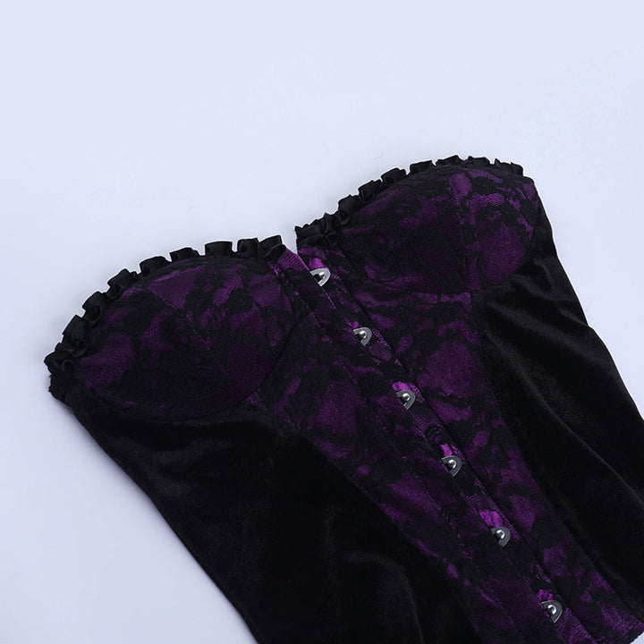 Sweetheart neck lace hem button top  | Festival Outfits Women