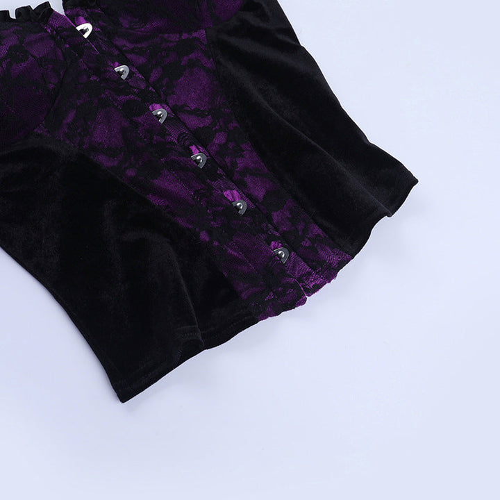 Sweetheart neck lace hem button top  | Festival Outfits Women