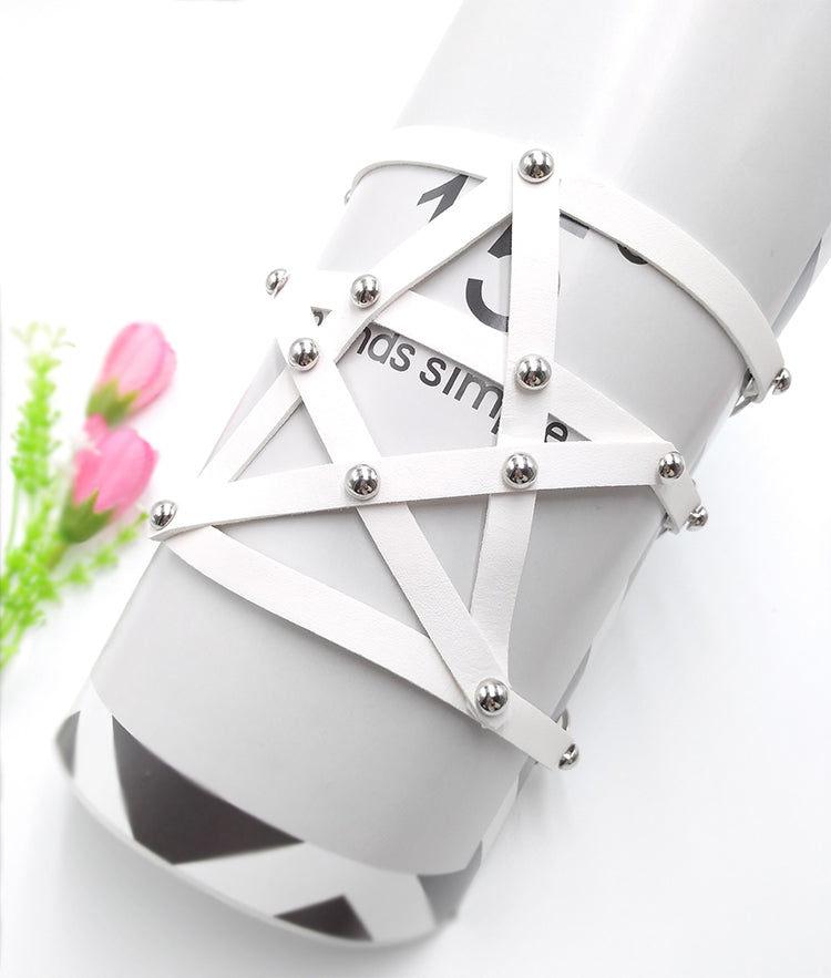 PU leather rivet thigh band  | Festival Outfits Women