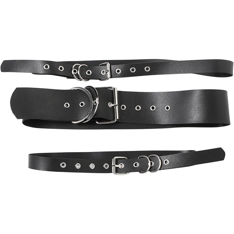 PU leather buckle hollow out crop cut out top  | Festival Outfits Women