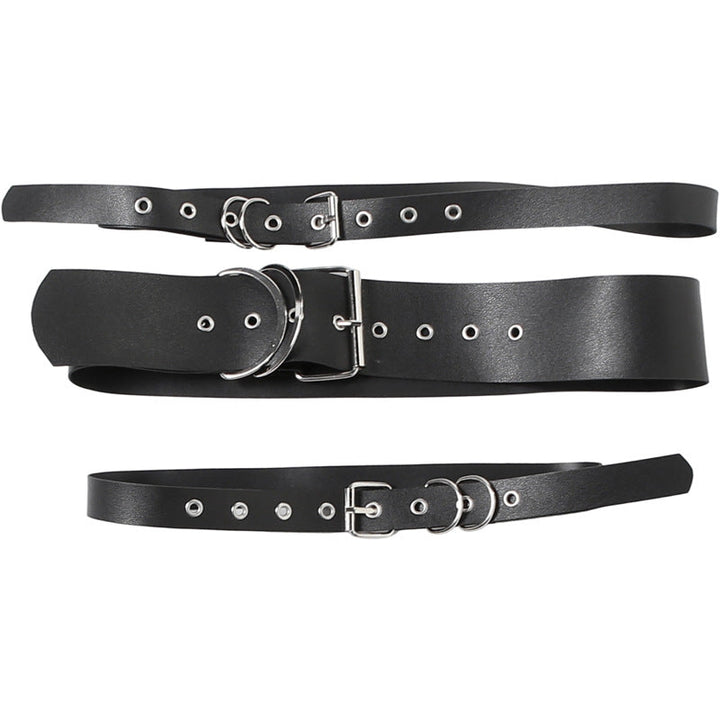 PU leather buckle hollow out crop cut out top  | Festival Outfits Women