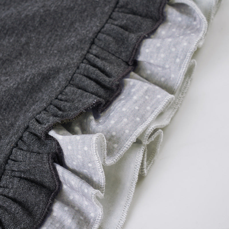 Square neck long sleeve lace hem top  | Festival Outfits Women