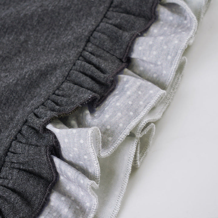 Square neck long sleeve lace hem top  | Festival Outfits Women