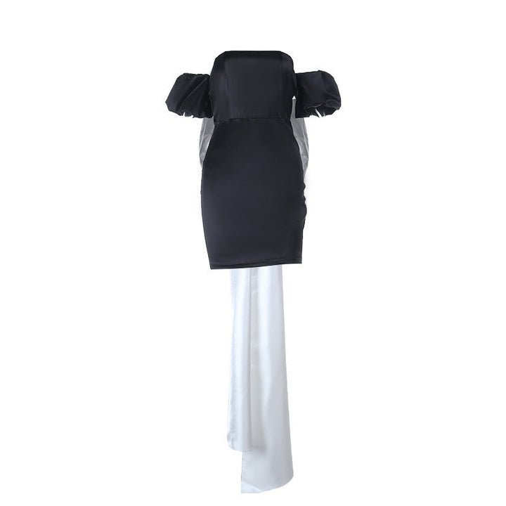 Bowknot ruched off shoulder tube mini dress  | Festival Outfits Women