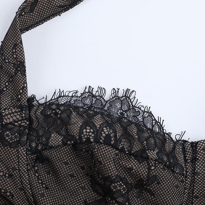 Cross back lace button backless cami top  | Festival Outfits Women