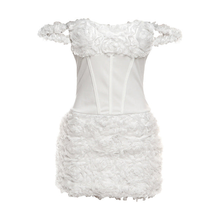 Off shoulder zip-up mini dress  | Festival Outfits Women