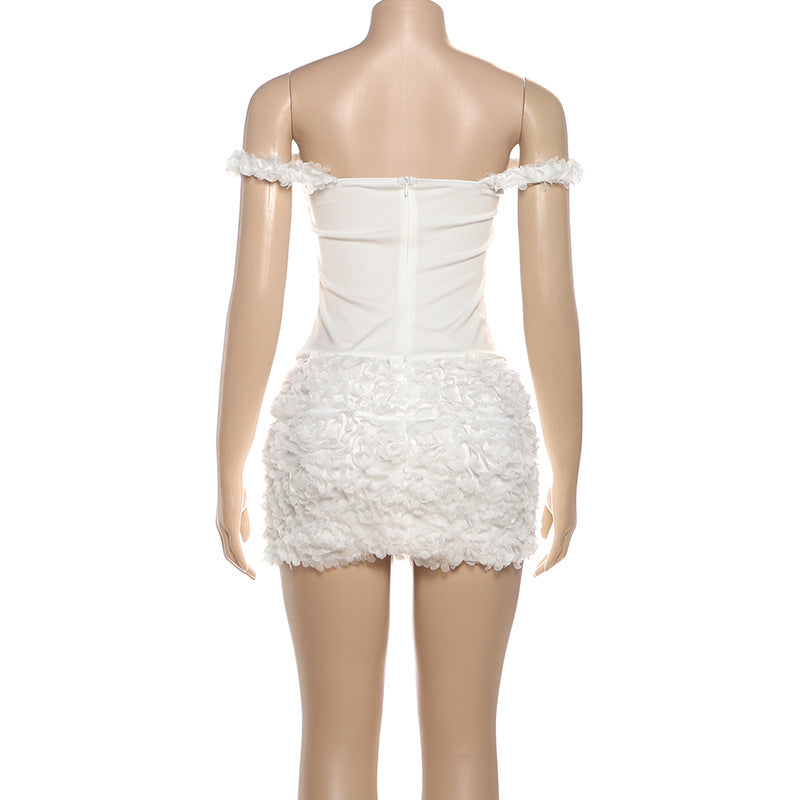 Off shoulder zip-up mini dress  | Festival Outfits Women