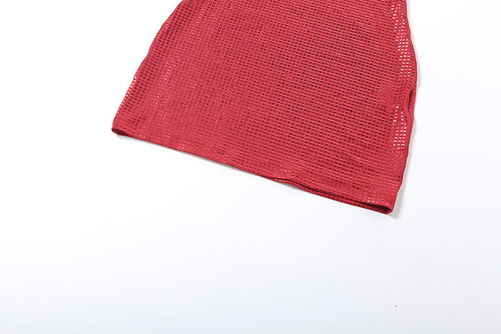 Halter backless metallic mini dress  | Festival Outfits Women