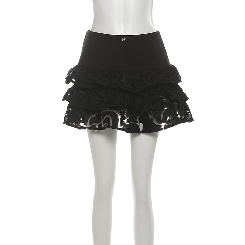 Butterfly applique ruffle mini skirt  | Festival Outfits Women