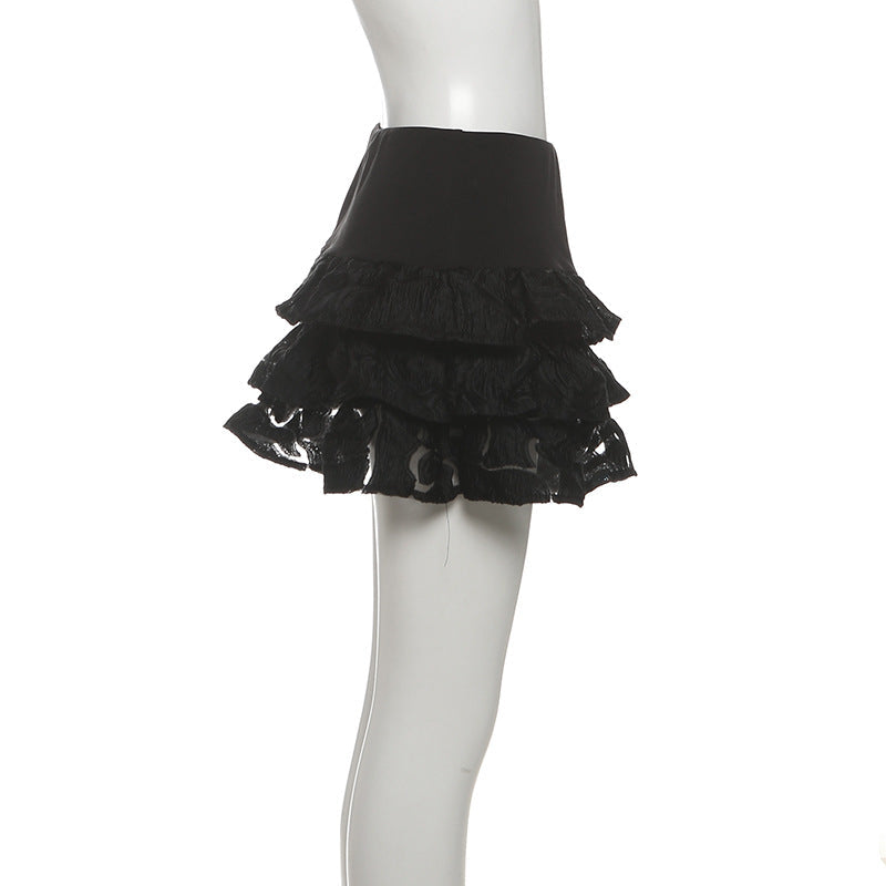 Butterfly applique ruffle mini skirt  | Festival Outfits Women