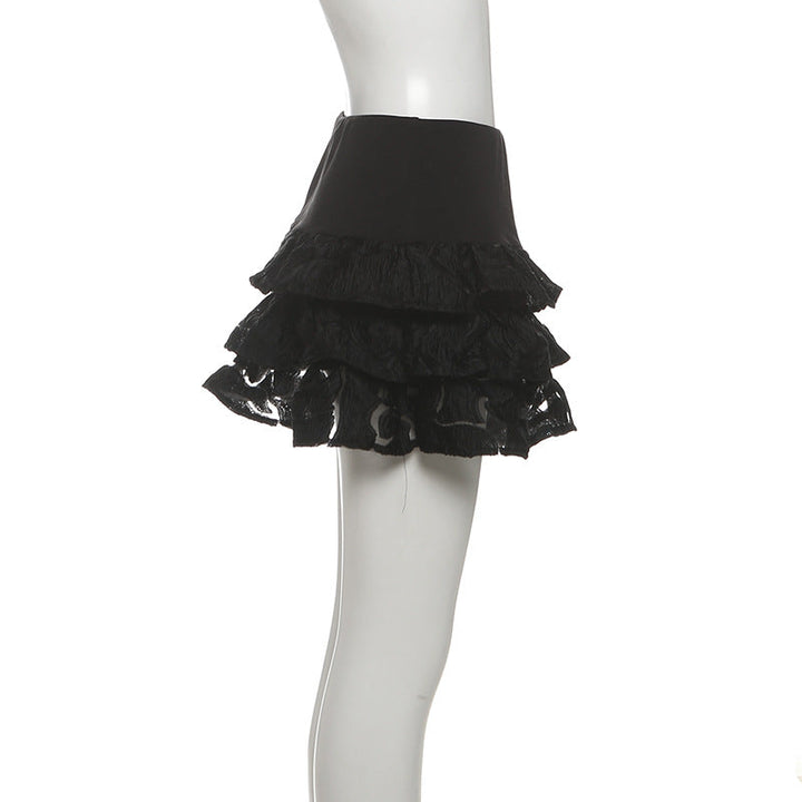Butterfly applique ruffle mini skirt  | Festival Outfits Women