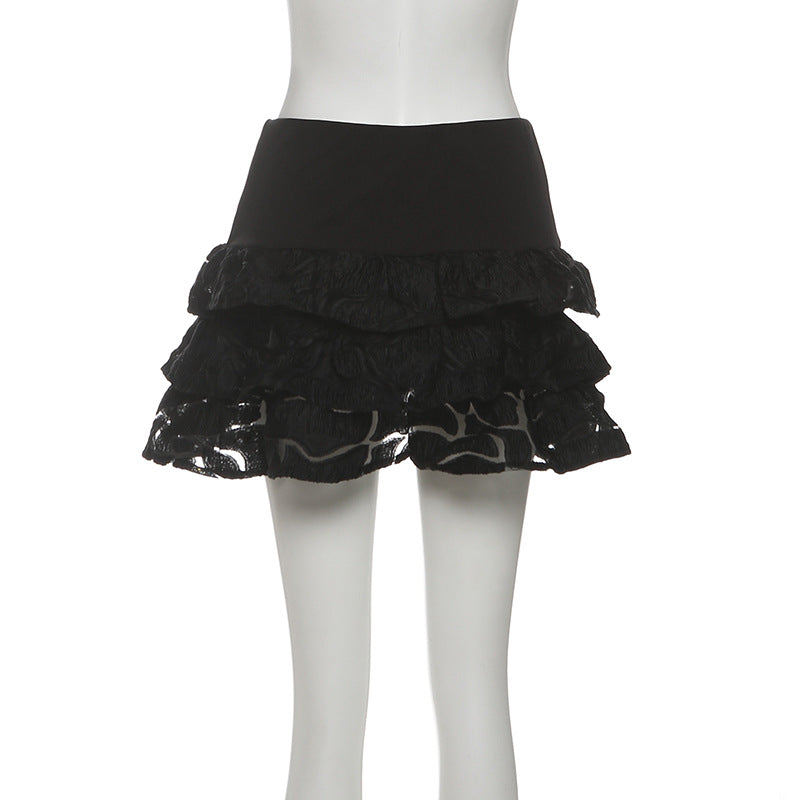 Butterfly applique ruffle mini skirt  | Festival Outfits Women